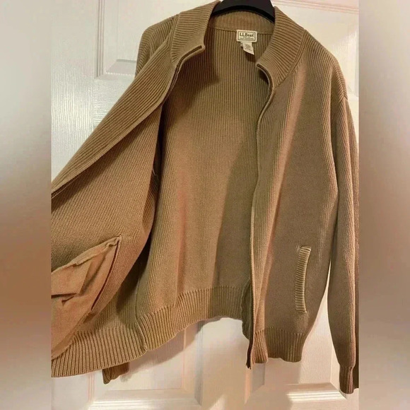 L.L. Bean 100% cotton zip up Men’s large regular - Picture 4 of 4